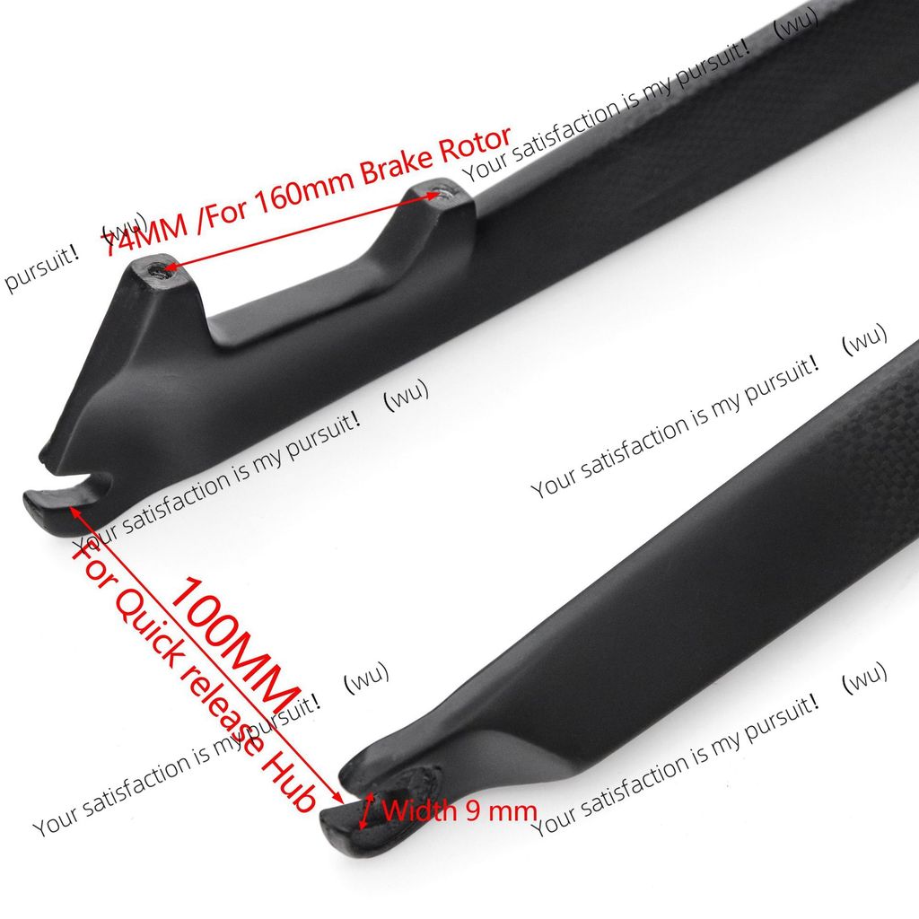 Mountain Bike Full Carbon Quick Release Front Fork 26/27.5/29Er 3K Full Carbon Fiber Hard Fork