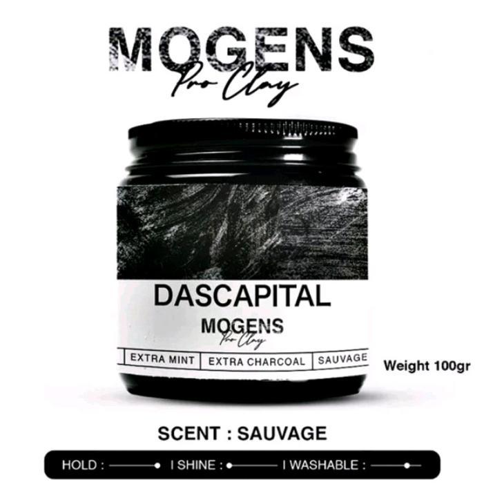 Dascapital Pomade Mogens Premium Charcoal Hair Clay