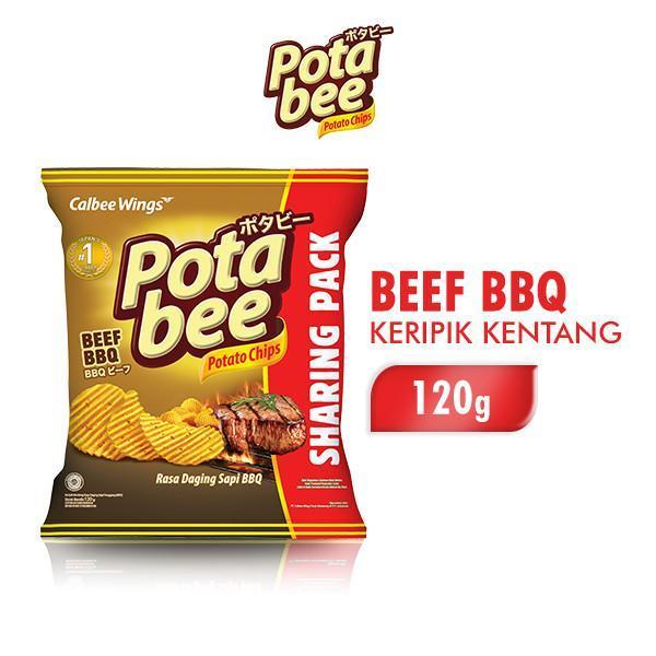BIGSALE (FYP) POTABEE KERIPIK KENTANG BEEF BBQ 120 GR HARGA BERSAHABAT