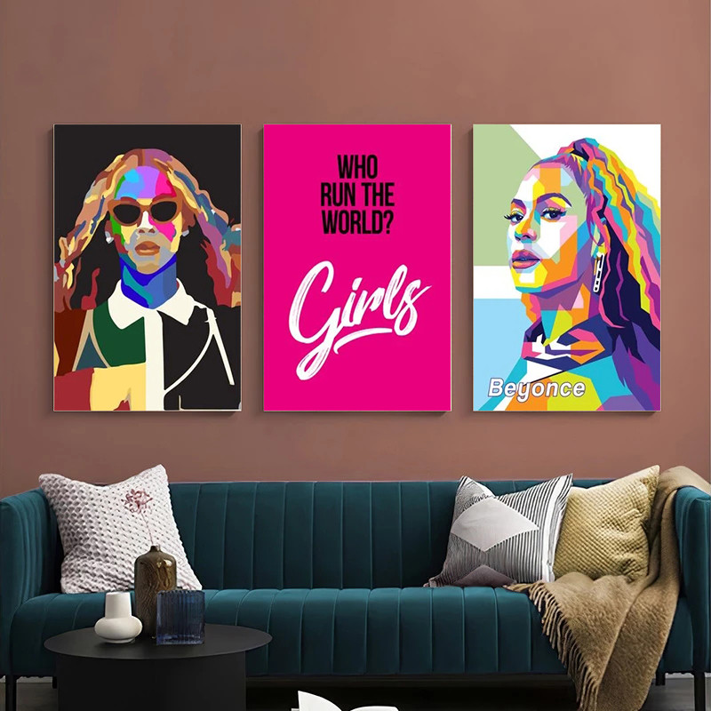 Beyonce Super Music Singer Star Singer New Canvas Poster Prints Photo Portrait Pictures Bar Hotel Ca