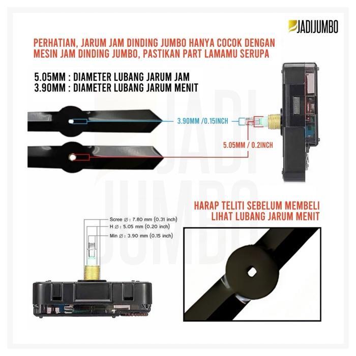 JARUM JAM DINDING BESAR DIY CLOCK JADIJUMBO