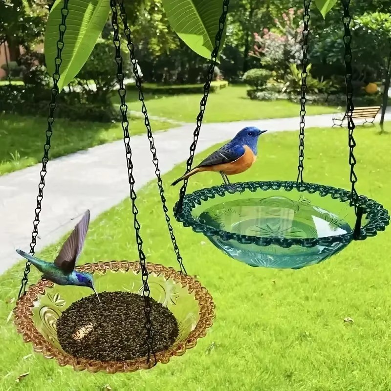 New Hanging Bird Feeder Bird Bath Garden Outdoor Hummingbird Feeder Birdbath Balcony Outdoor