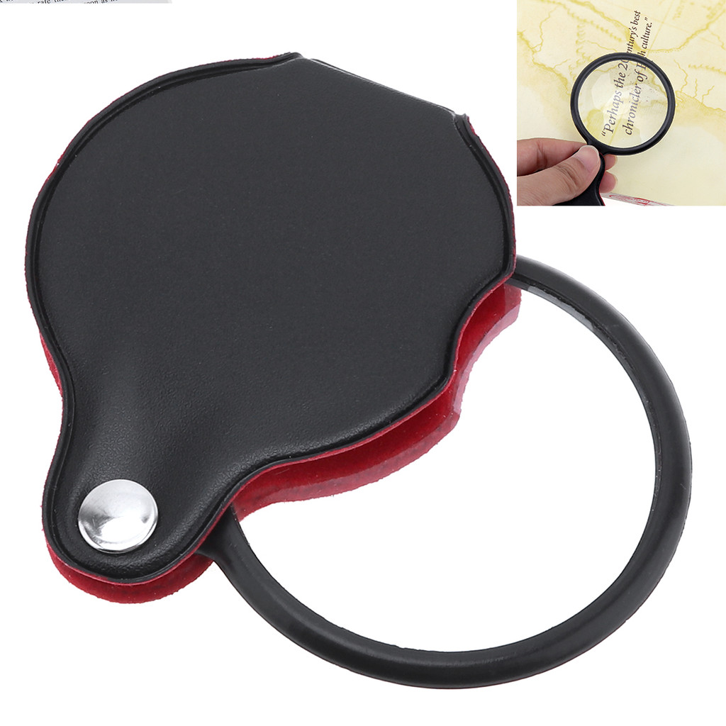 Mini Magnifier 8x Foldable Portable Pocket Magnifier Optical Glass Mini 50mm Jewelry Reading