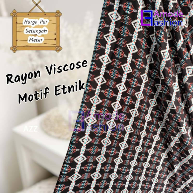 Kain Rayon Viscose Motif Etnik