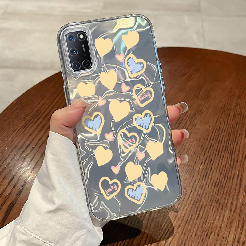 Casing Hp OPPO A52 OPPO A72 OPPO A92 Case Casing Pola Lukisan Cinta HP Kasing Kasus ponsel transpara