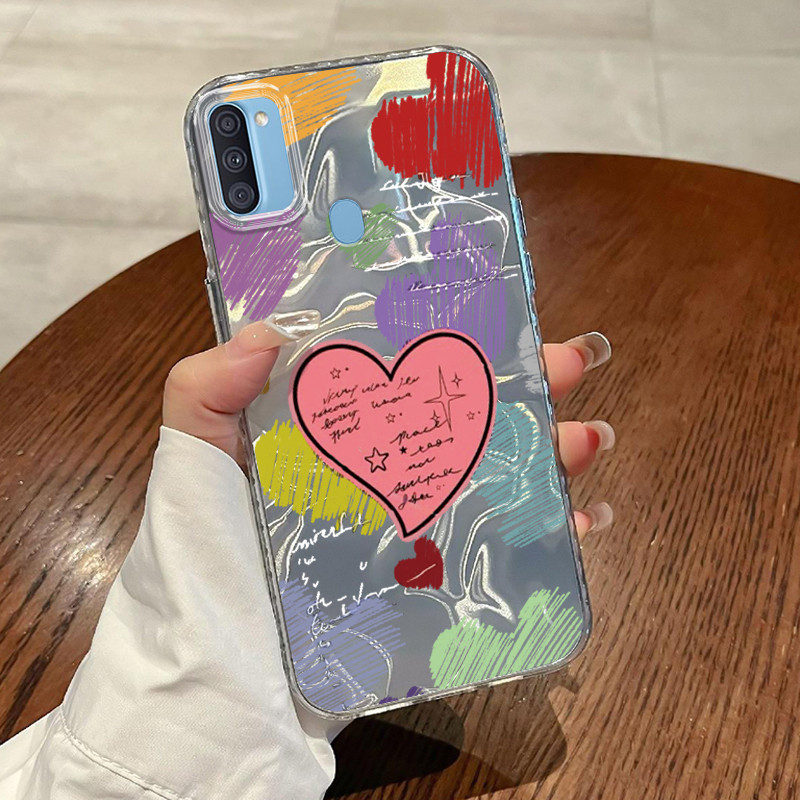 Casing Hp Samsung Galaxy A11 M11 Case Casing Pola Bunga Kaminya HP Kasing Kasus ponsel transparan me
