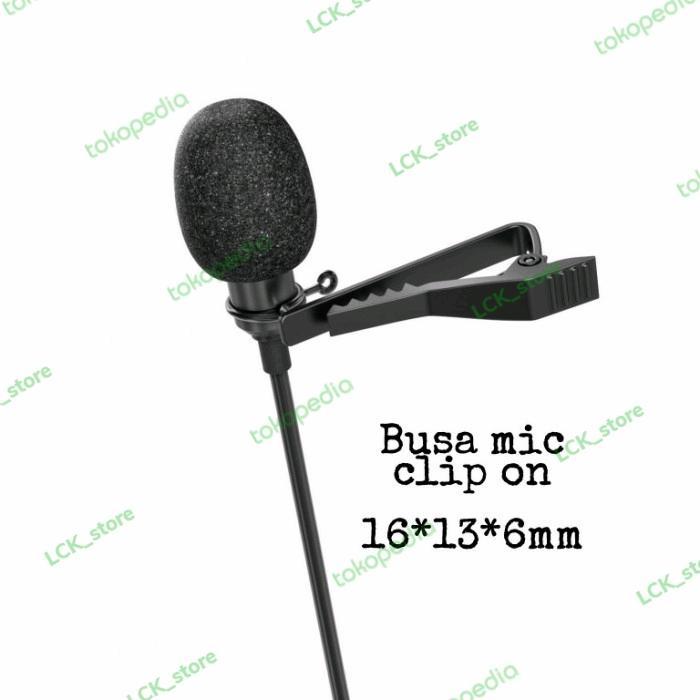 Tntgmusic- Busa Mic Clip On Headset - Spon Mic Mini Lidi Kecil - Foam Microphone