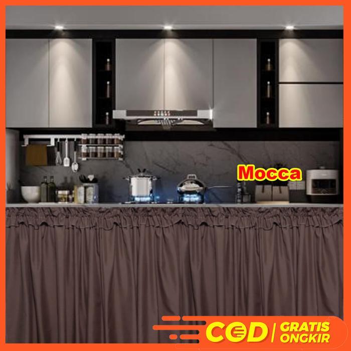 New Gorden Kolong Dapur Hordeng Kolong Dapur Polos Mocca