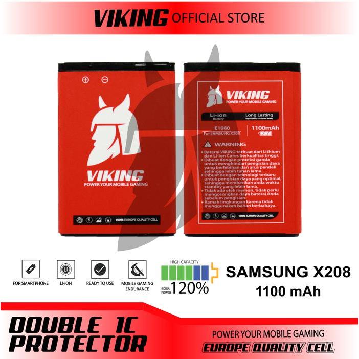 1e77- Viking Baterai Samsung X200 - X208 - C3303 Gt-E1272 Double Power