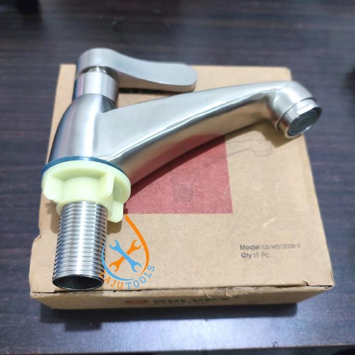 >>>>>] SOLVEX Basin Tap Kran Wastafel US-WS1203B-8 Stainless SUS304