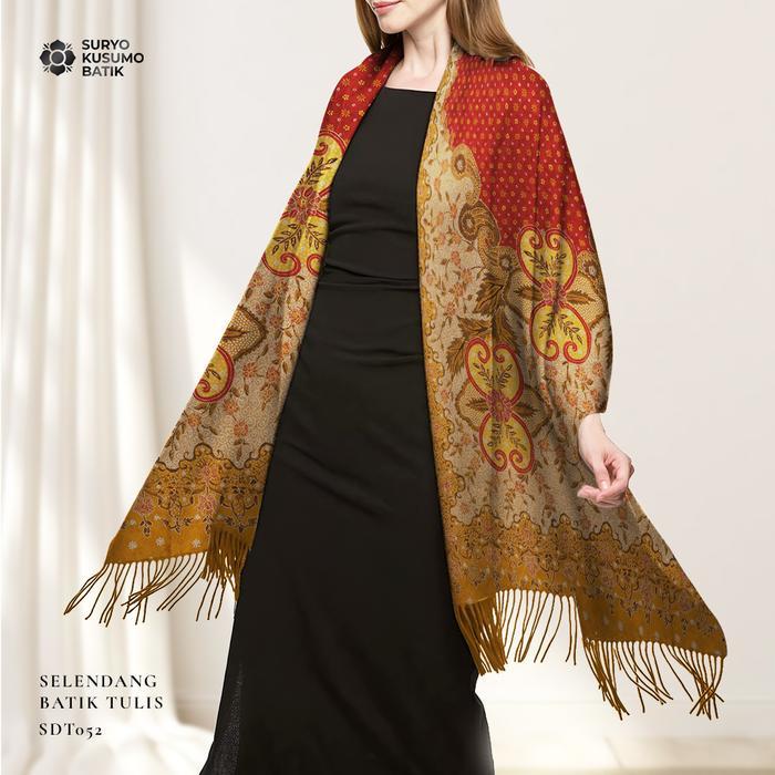 Kain Selendang Batik Tulis Sutra Wanita Suryo Kusumo Batik SLD1