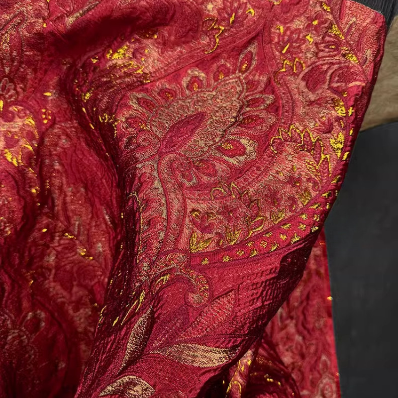 Jacquard Fabric European Style Relief Design Jacket Skirt Appaewl Sewing Fabrics for By Meter Diy