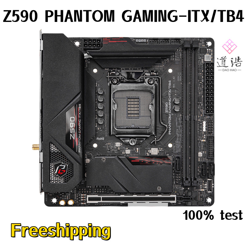 For Asrock Z590 PHANTOM GAMING-ITX/TB4 Motherboard 64GB LGA 1200 DDR4 Mini-ITX 17*17 Z590 Mainboard 