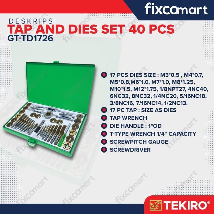 Tekiro Tap & Die Set 40 Pcs