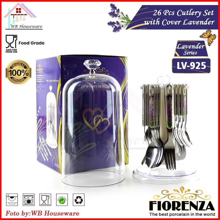 sendok garpu set + turup motif cantik FIORENZA LV-925