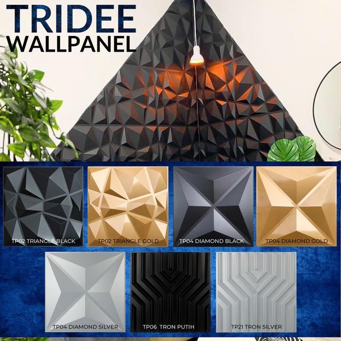 gmlv- Tridee Wallpanel Triangle Wallpaper Dinding Dekorasi