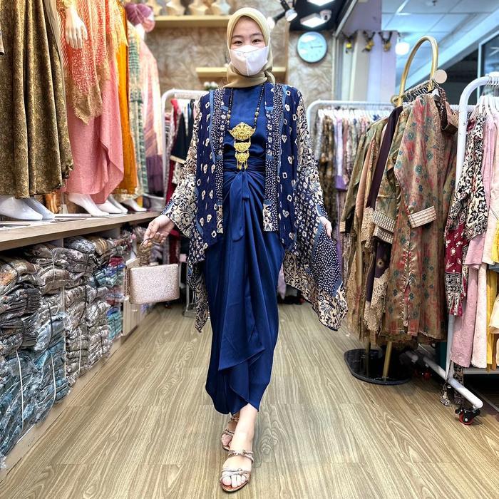 Yesika Set Kaftan Set Kaftan Ikat Premium Gies 1211 Kaftan Pesta Batik Dress Kondangan Formal Muslim