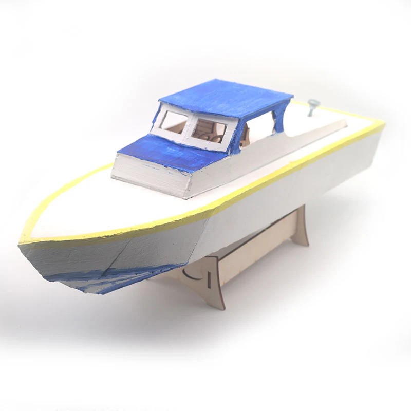 40Cm Wood Rc Boat Yacht Body Unassembled Unpainted Kit