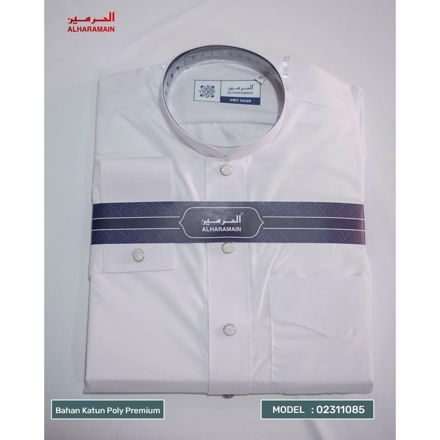 AL HARAMAIN SERIES SLIMFIT POLYESTER KATUN THOBE HAMZAH JUBAH / GAMIS PRIA DEWASA (1085) PUTIH