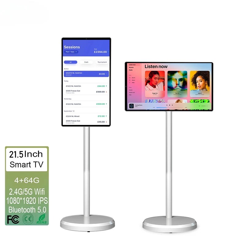 Good Quality Rotatable Screen Lcd Tv Battery Powered 21.5" Touch Screen Tv Portable Ultra Hd Smart