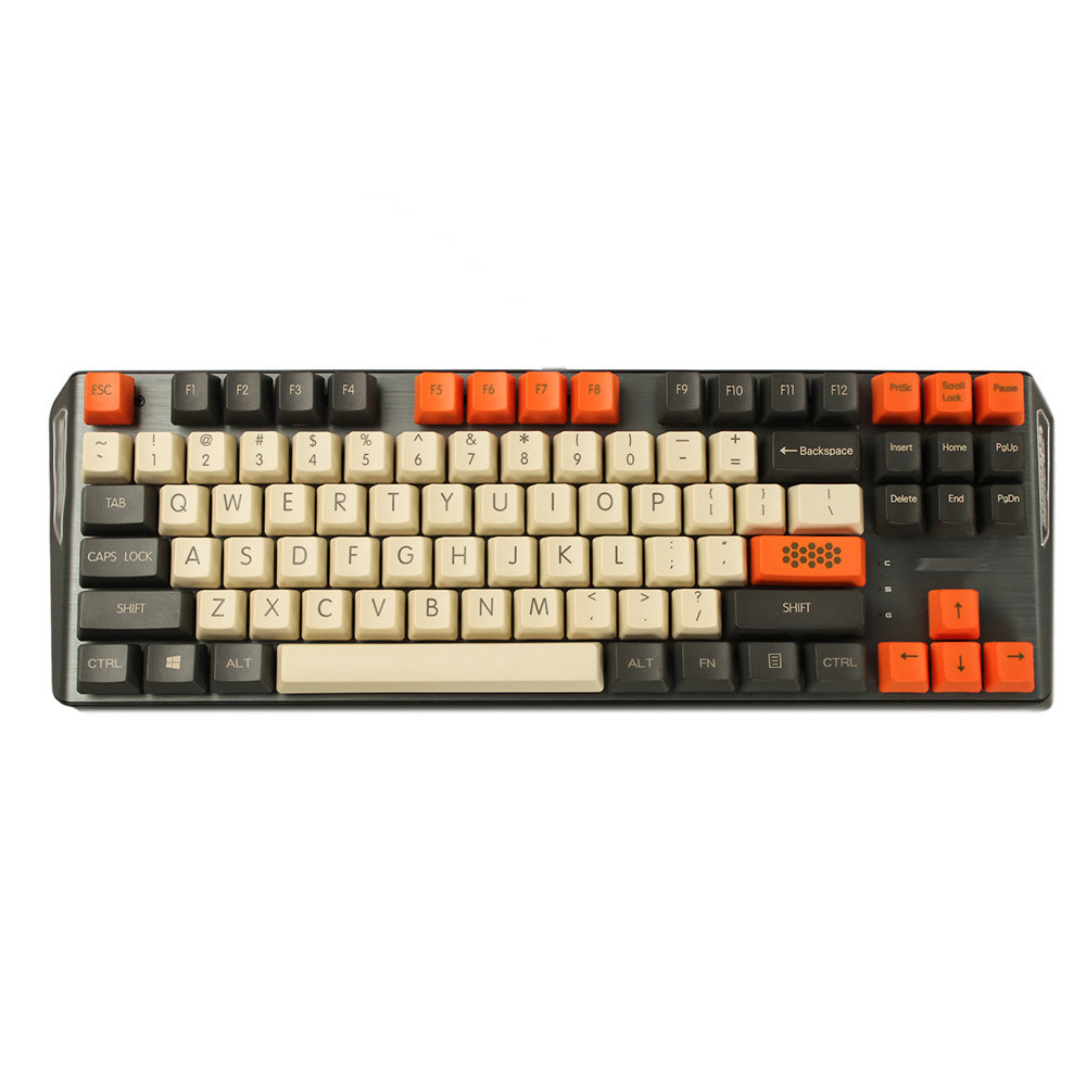 YMDK Carbon 61 87 104 Top Print Blank Keyset Thick PBT OEM Profile Keycaps Suitable For MX Mechanica