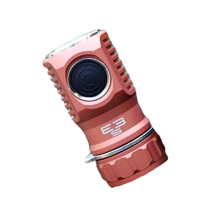 Black Flashlight E3S Three Lights Small Steel Bulb 20350 Lithium Battery Rechargeable Strong Light