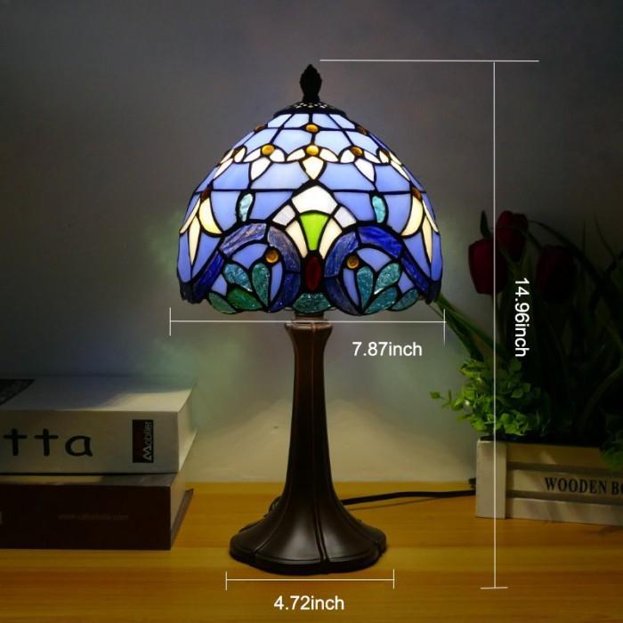 Alloy Base Tiffany Table Lamp Vintage Sunflower Tiffany Desk Lamp Crafted Stained Glass Night Light