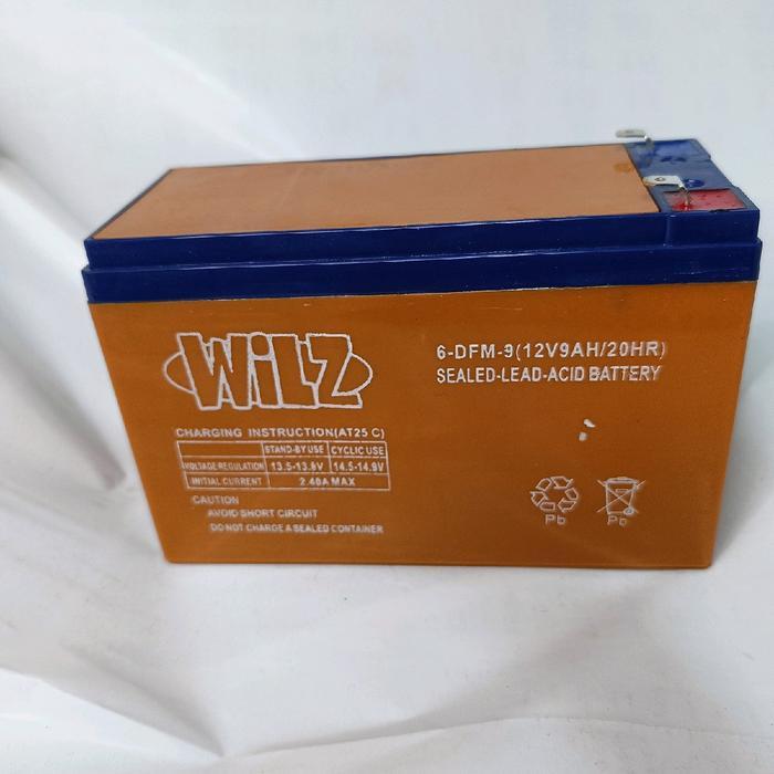 aki accu baterai 12 volt 9ah wilz