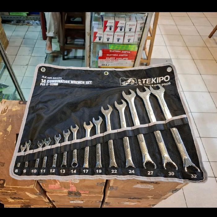 TEKIPO KUNCI RING PAS 8-32 MM 14 PCS / KUNCI RING PAS SET TEKIPO 8-32MM