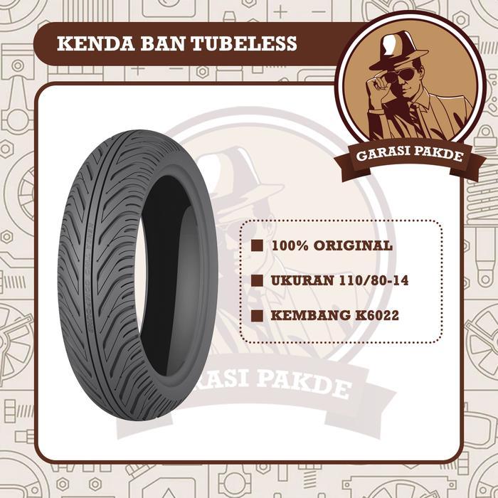 Kenda Ban Tubles Tubeless K6022 KOZMIK 110/80-14 Ban Depan Motor Aerox 155 ADV Original