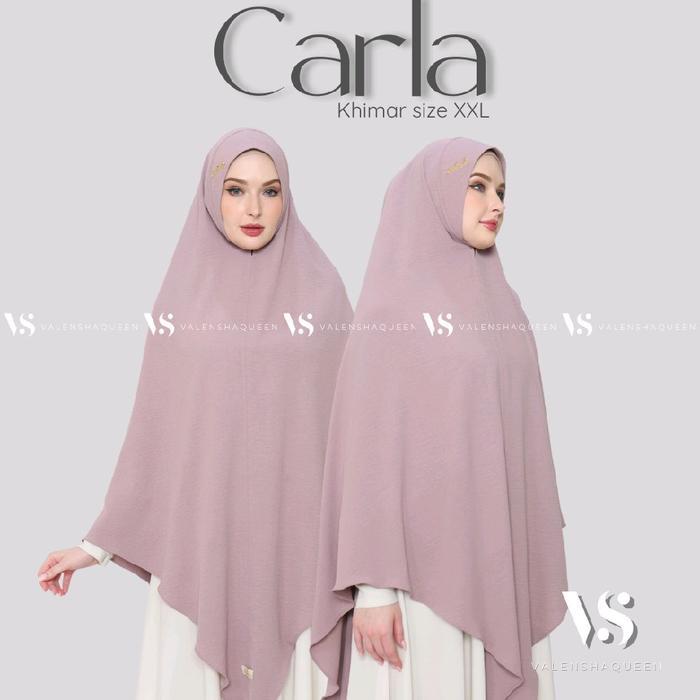 Valenshaqueen Khimar Carla Xxl Crinkle Airflow By Valenshaqueen Muslim Wanita Instan Syari Kerudung