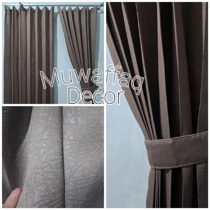 Gorden blackout polos tebal gorden jendela cantolan kawat s