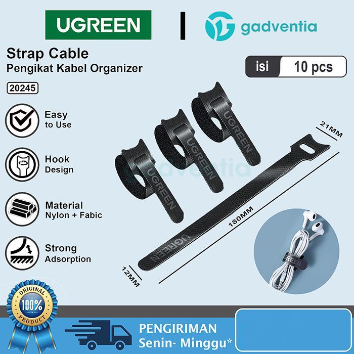 UGREEN FONKEN STRAPS CABLE ORGANIZER PENGIKAT PENJEPIT KABEL DATA EARPHONE HOLDER COLOKAN LISTRIK