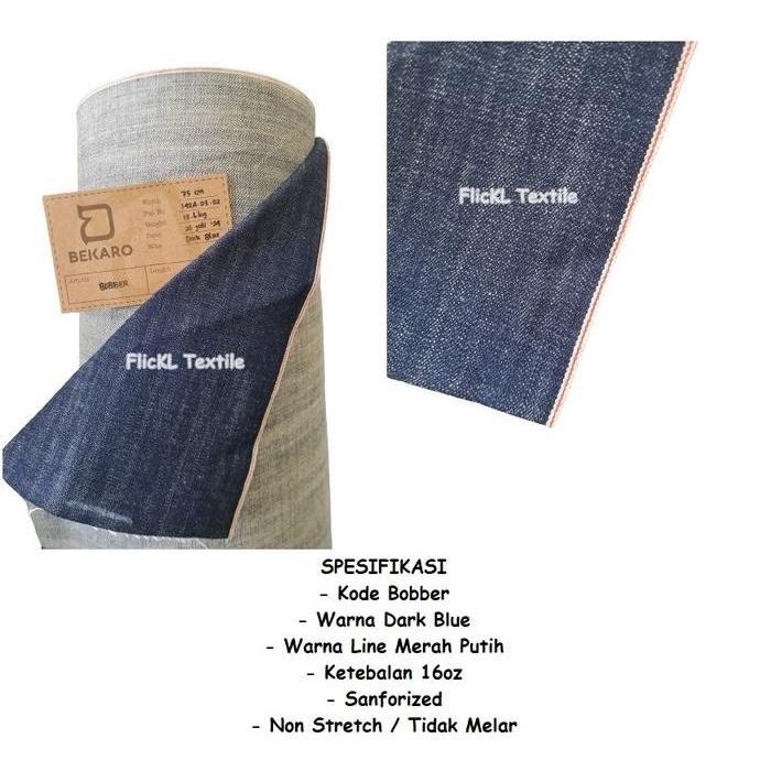 hez3- Kain Selvedge Bobber Original Bahan Selvedge Jeans Bobber Selvedge Denim Selvedge