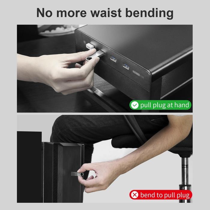 Triple W Meja Laptop + 4 Usb Quick Charging Portable Monitor Komputer