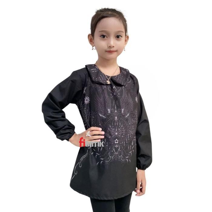Promo Blouse Batik Anak Perempuan Usia 2-15 Tahun Sd-Smp Lengan Panjang Atasan Batik Anak Cewek
