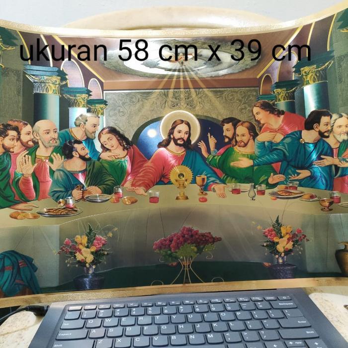 New Pajangan dinding gambar 3D mekah perjamuan kudus bunda maria kaligrafi
