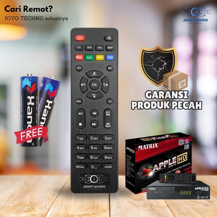 New Remote Remot STB Matrix Apple Merah HD Termurah Set baterai