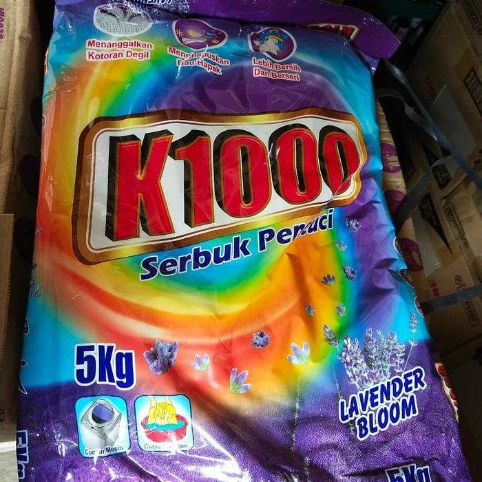 Top Detergent k1000 serbuk cuci 5 kg lavender Blossom sabun deterjen baju