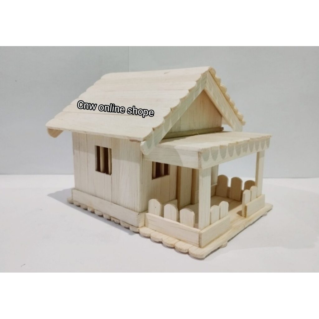 Kerajinan Miniatur Rumah Adat Betawi Dari Stik Es Krim