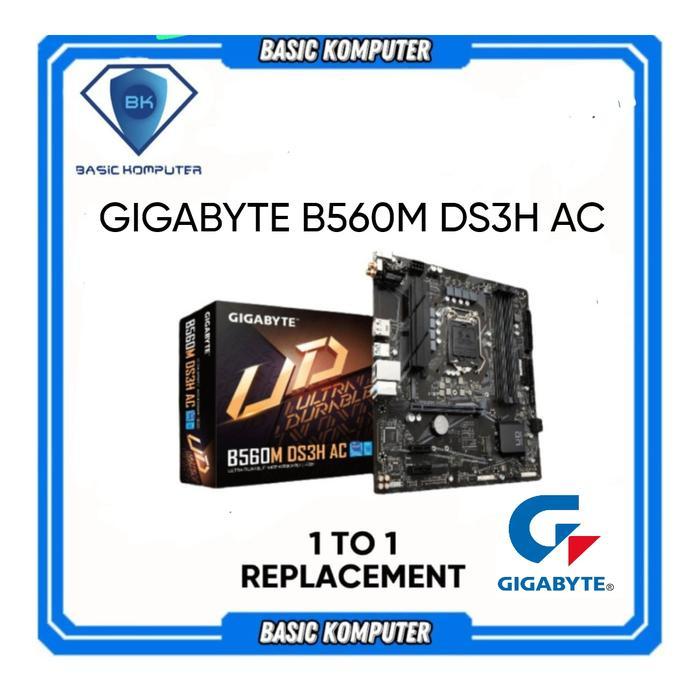 GIGABYTE B560M DS3H AC WIFI (LGA1200 / B560 / DDR4 / WIFI ) RESMI