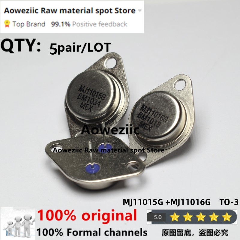 Aoweziic 100% New Imported Original Mj11015G Mj11016G Mj11015 Mj11016 To-3 Gold Sealed Power Triode