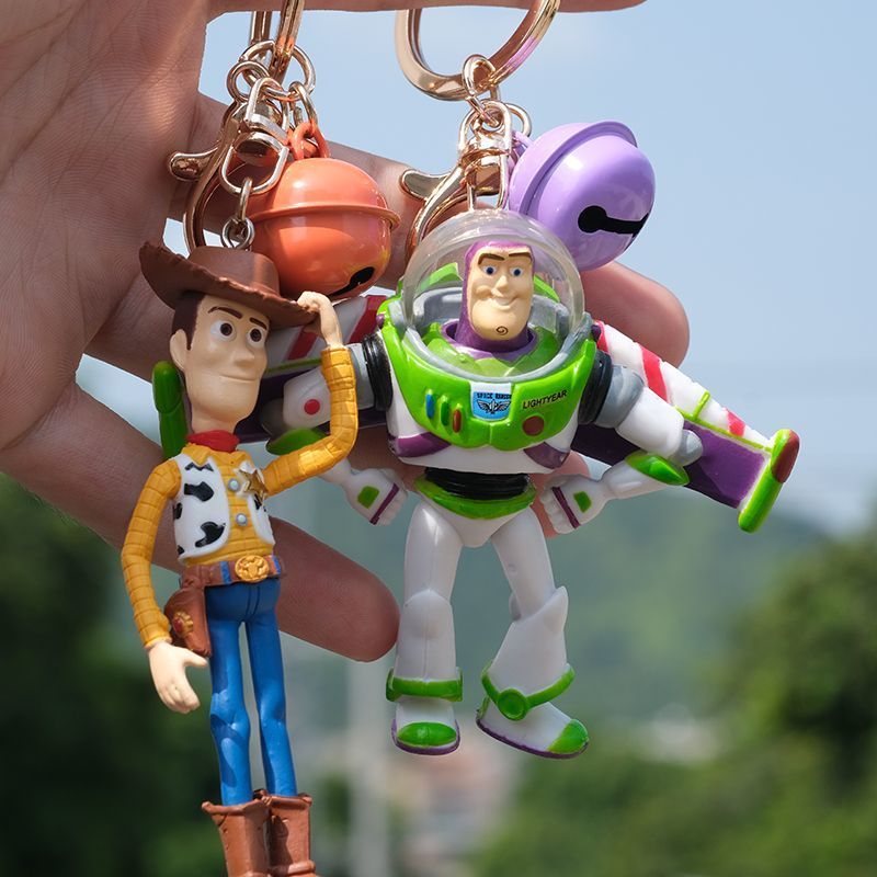 Buzz Lightyear Toy Story Action Figures Disney Keychain Figure Collection Doll for Bag Car