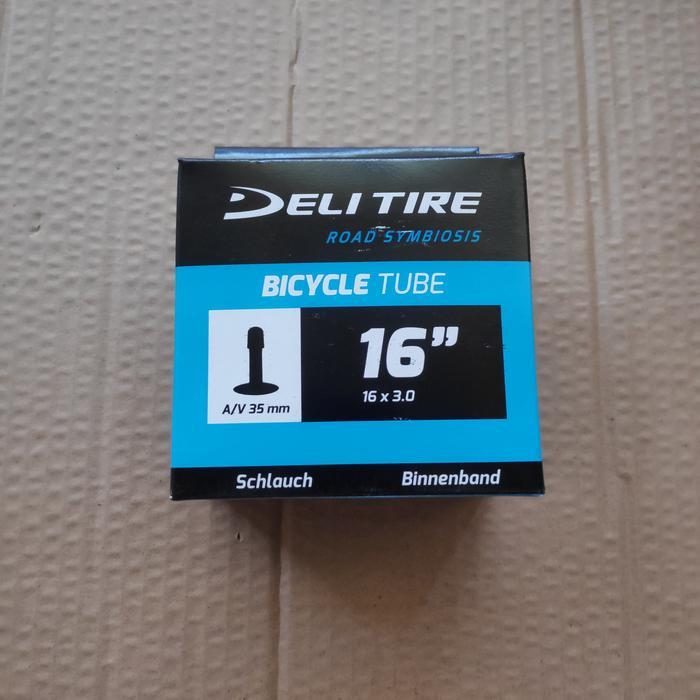 Ready Bicycle Tube Deli 16 X 3.0 Schrader. 1 Biji. Ban Dalam Sepeda 16X3.0