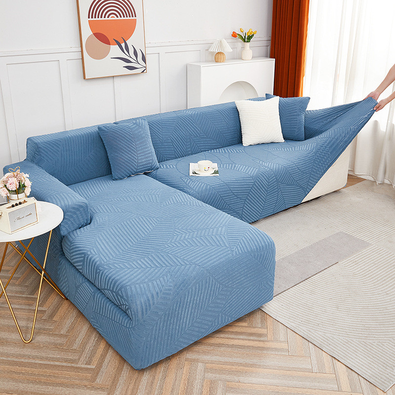 Sarung Sofa Jacquard Tahan Air Elastis Full Cover 3 Tempat Duduk Anti Cakar Modern Minimalis Ukuran 