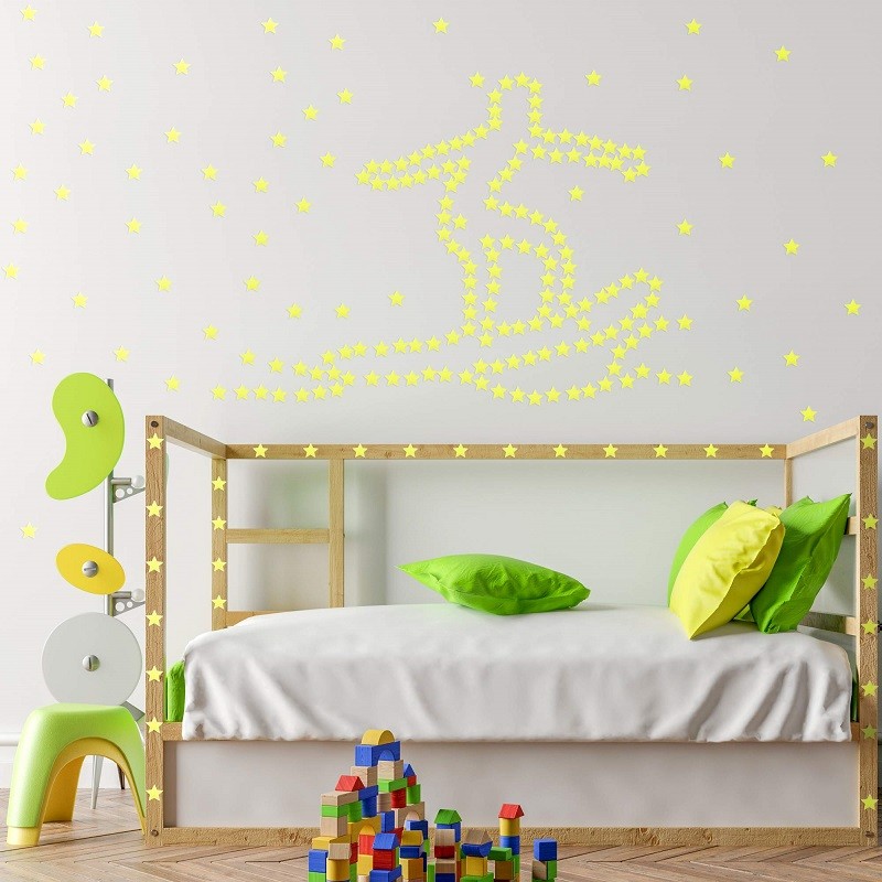 Glow in the dark 3D star glow-in-the-dark wall stickers for kids baby room bedroom ceiling fluoresce