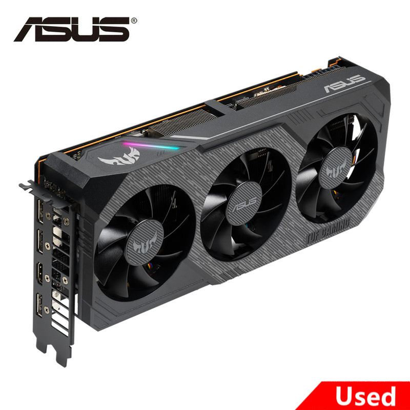 Used ASUS Graphics Cards AMD RX 5600 XT 6GB GDDR6 Mining GPU Video Card 192Bit Computer RX5600XT