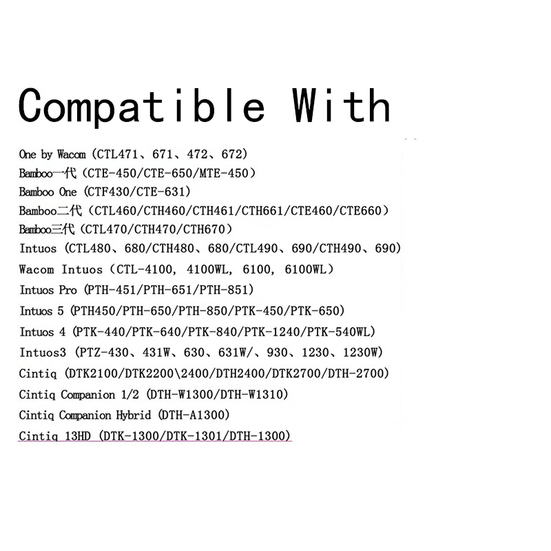 Replacement Nibs for Wacom 471,671,472,672, Intuos CTH-490/690, CTL-490/690/4100WL/6100WL, Intuos 4 