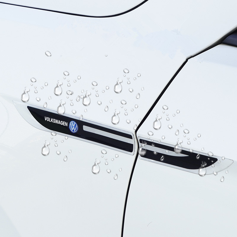 2pcs Epoxy Sticker Car Fender Side Wing Emblem Badge Sticker For VW Volkswagen Golf Polo Passat