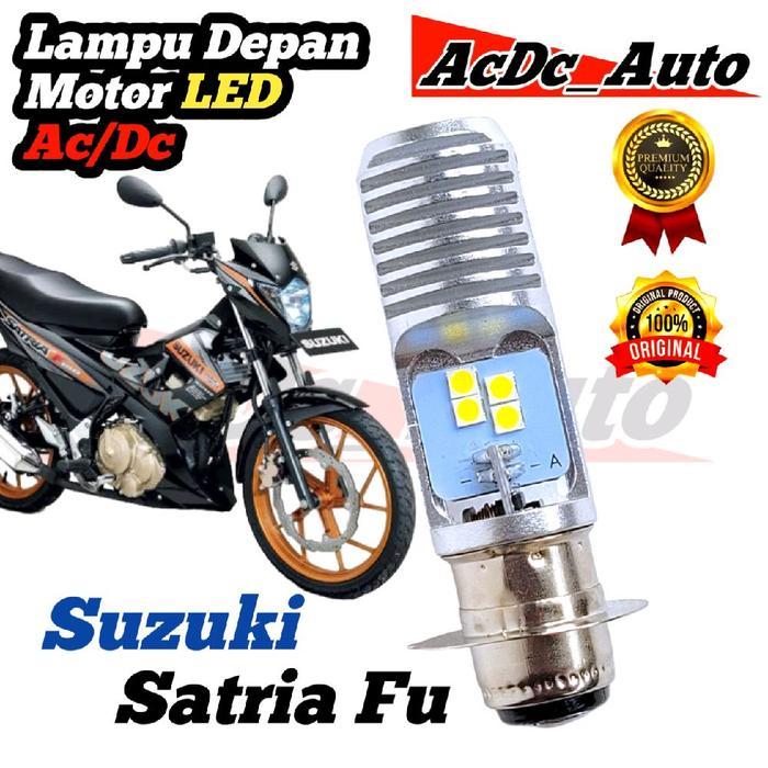 Lampu Depan Motor Suzuki Satria FU LED Putih Ac/Dc Pengganti Dop/Bohlam Standart WrT19